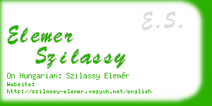 elemer szilassy business card
