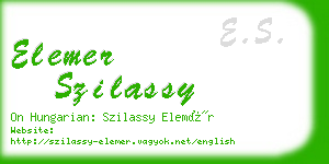 elemer szilassy business card